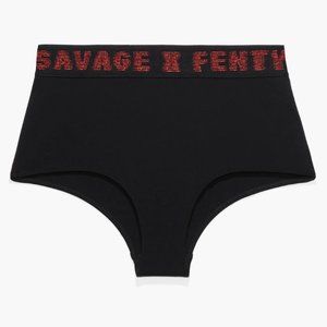 NWT Savage X Fenty Forever Savage Booty Short in Black Caviar, XL